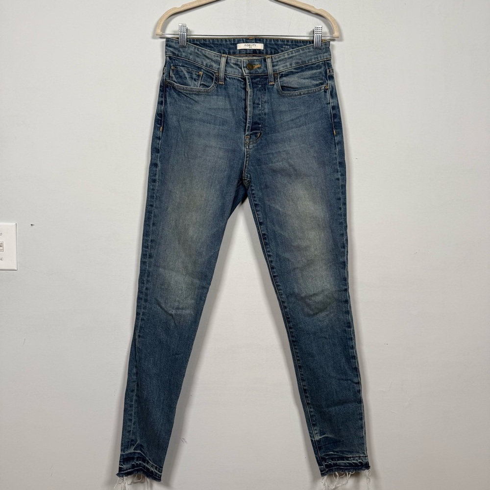 Fidelity Denim Women's Pixie High Rise Slim Jeans, Size 27, 98% Cotton